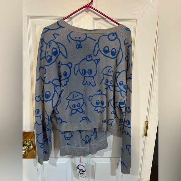 2-piece LO x Nhozagri Silver Knitted Cardigan and Knitted Pants - Picture 7 of 11